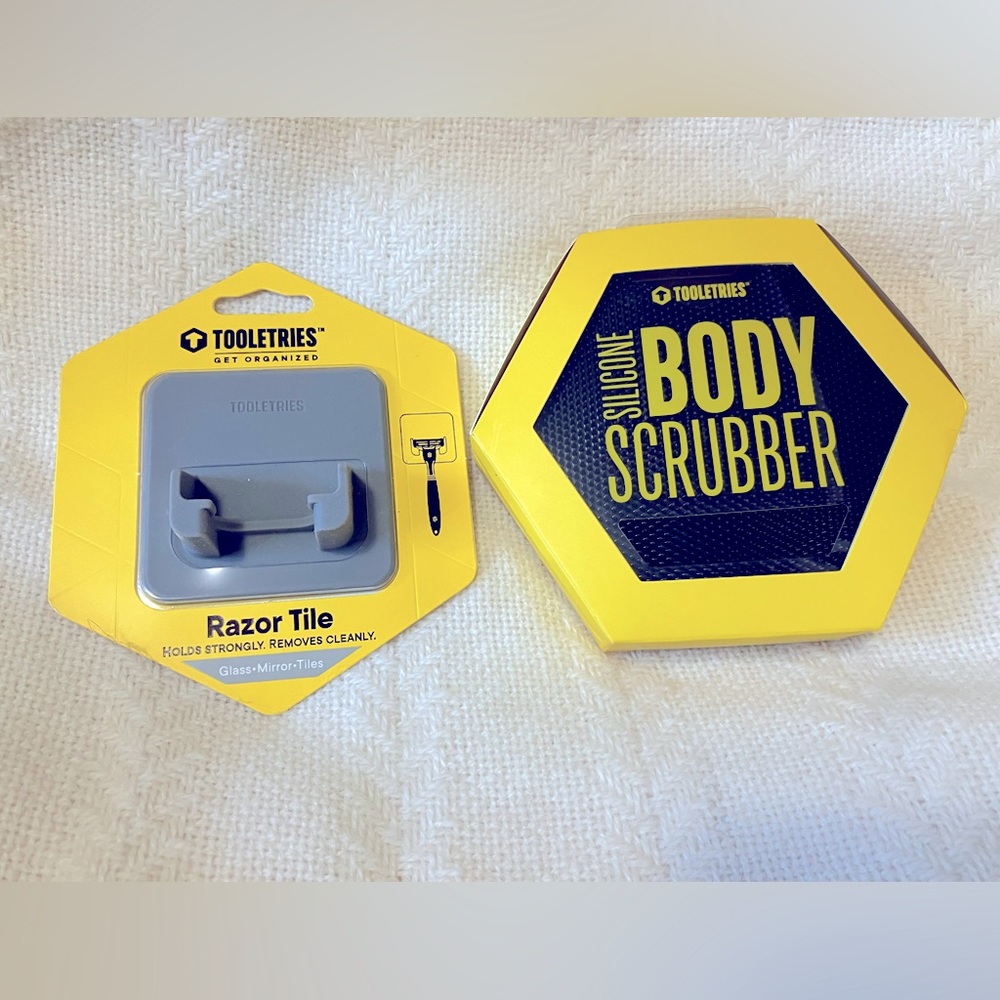 Tooletries Body Scrubber & The Mason Razor Tile Holder